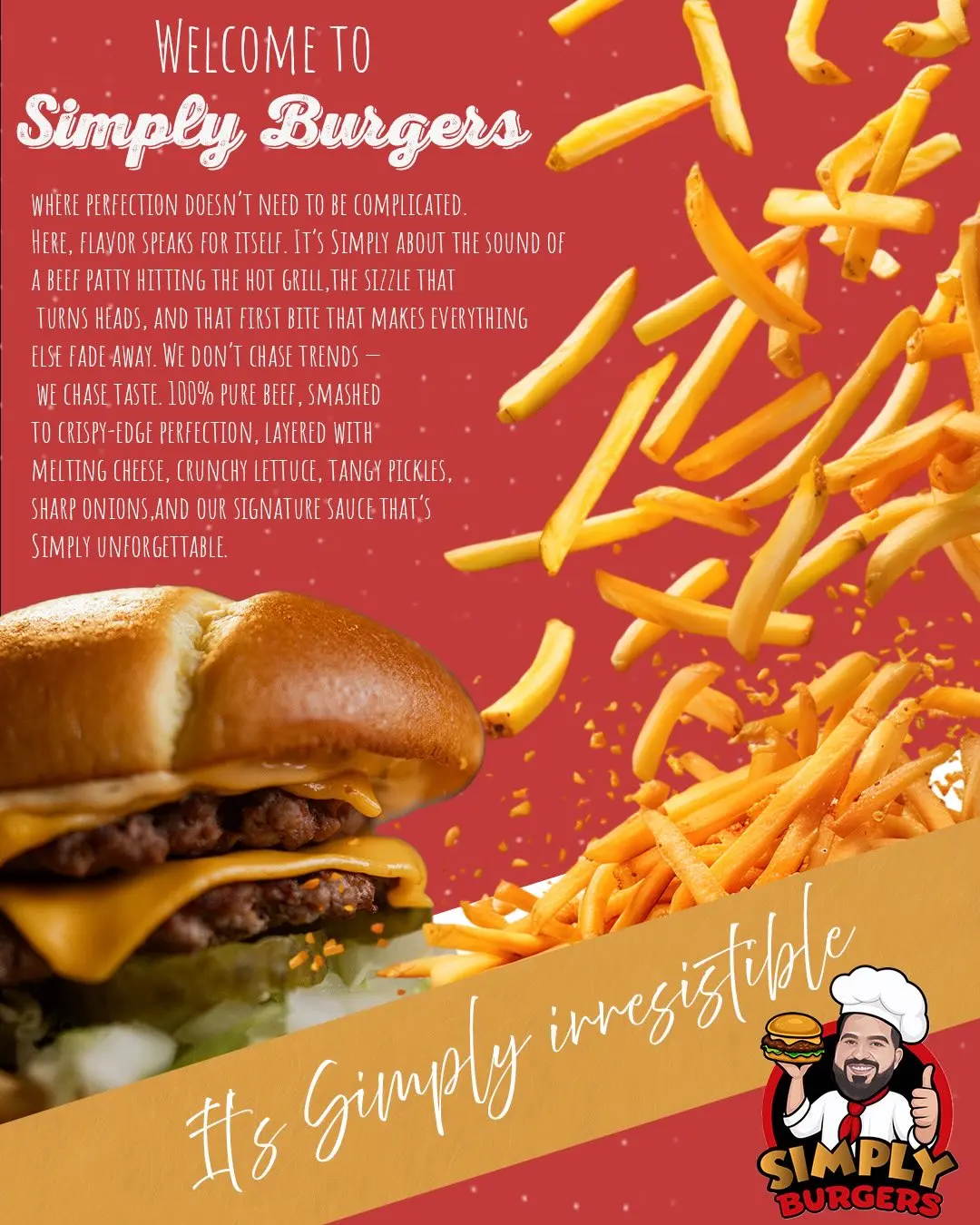 Welcome to Simply Burgers 🍔 🍟 Where perfection doesn’t need to be complicat…